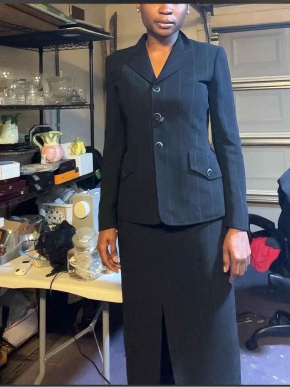 Jones New York Black Pinstripe Blazer - Picture 4 of 6